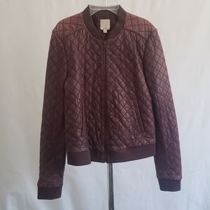 Halogen Leather Jacket - Purple